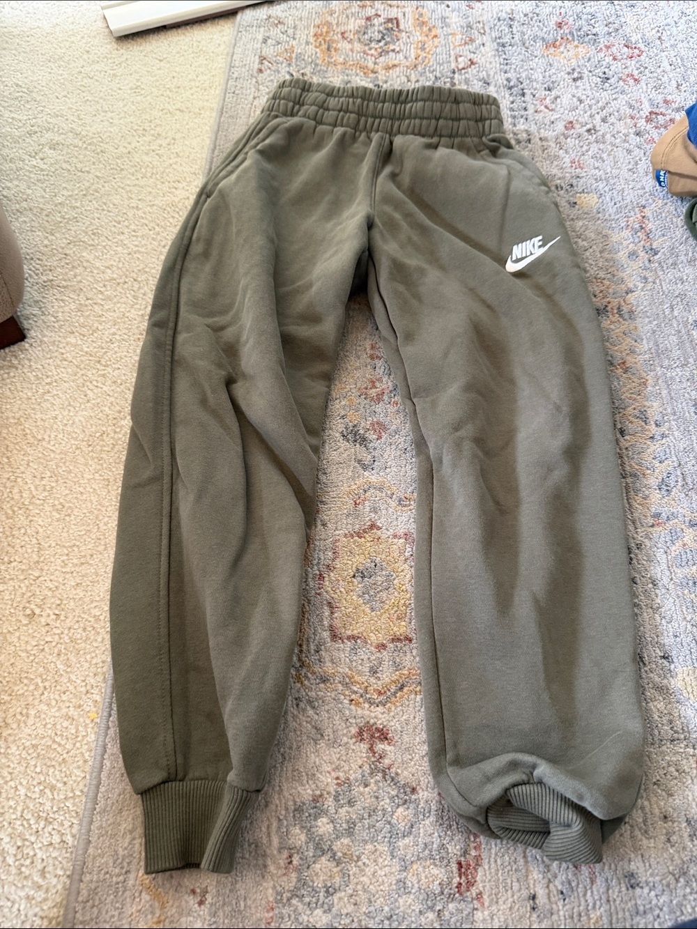 Nike Olive Green Kids Fleece Joggers